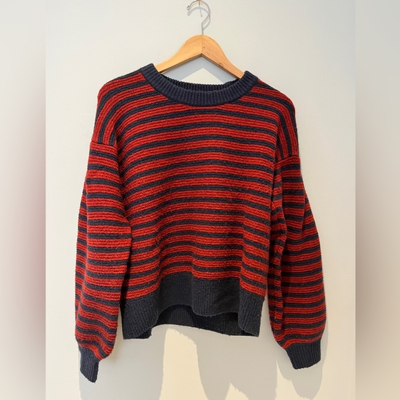 Madewell puff sleeve striped sweater - Picture 2 of 3